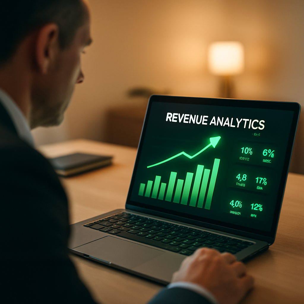 HubSpot ROI analytics dashboard showing revenue growth